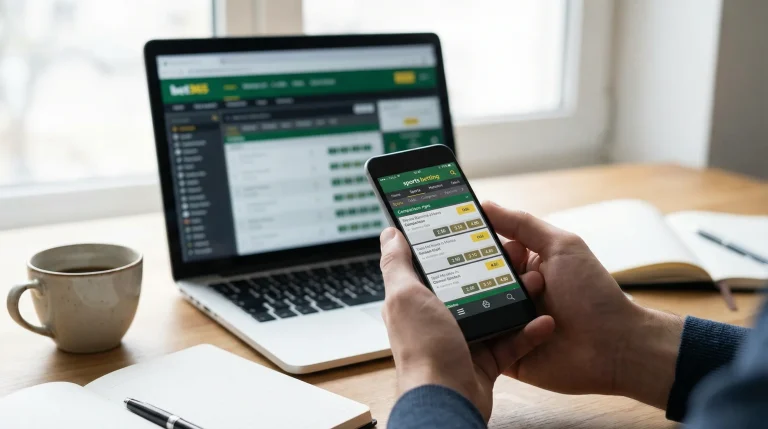 Bildschirm mit verschiedenen Sportwetten-Quoten für den Bundesliga-Abstiegskampf