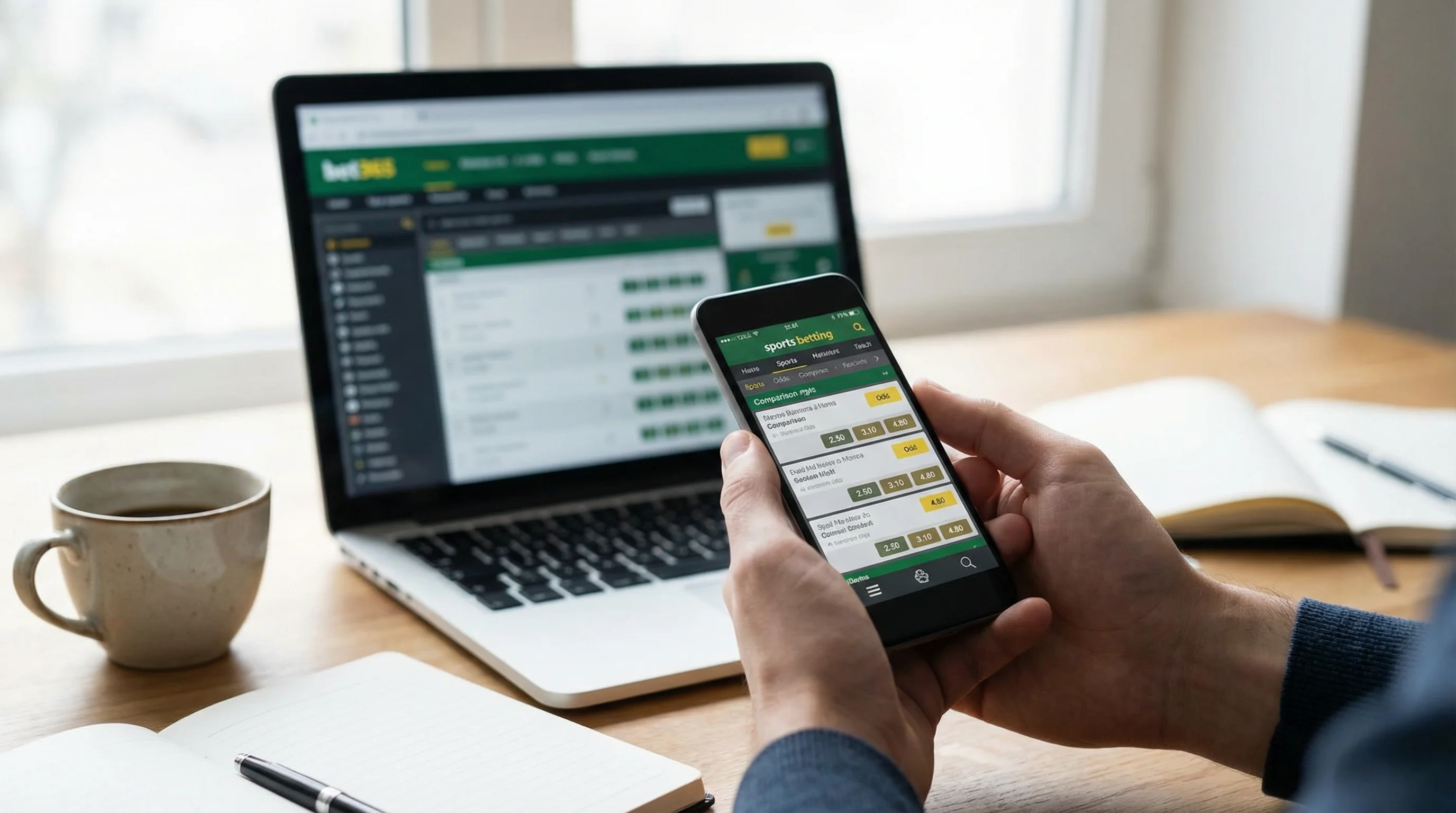 Bildschirm mit verschiedenen Sportwetten-Quoten für den Bundesliga-Abstiegskampf