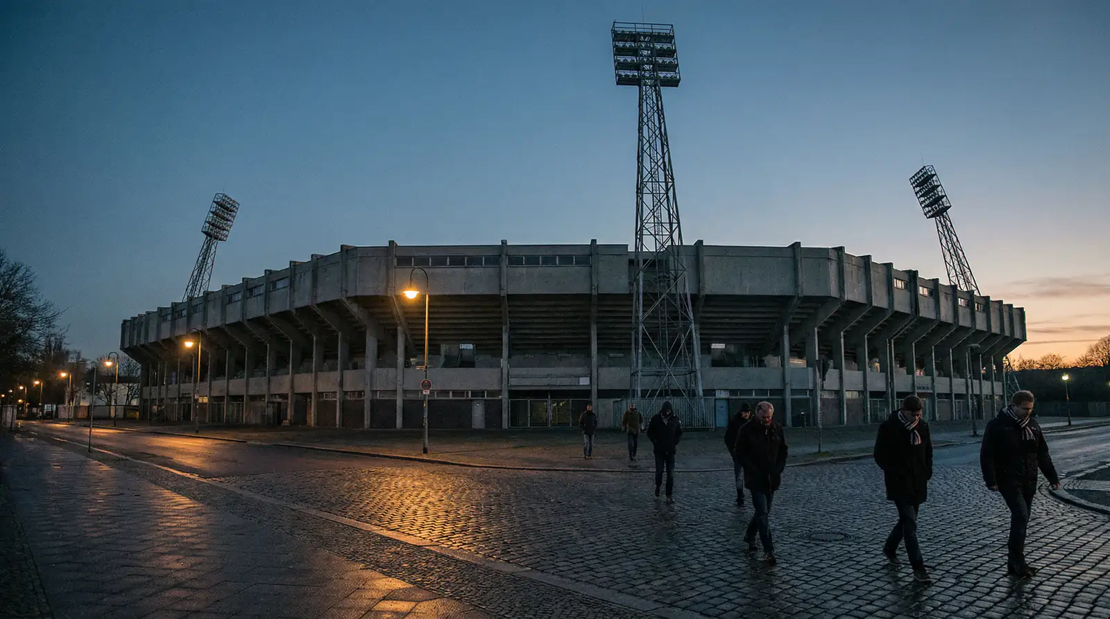 Bundesliga Abstiegsgeschichte — leeres Stadion eines Traditionsvereins nach dem letzten Spieltag